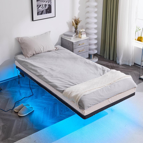 Twin floating bed frame with - twin,